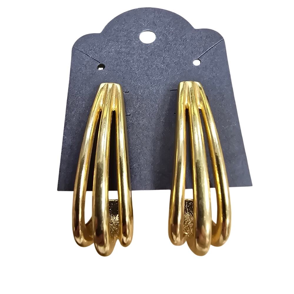 Vintage Avon Drop Goldtone Earrings, 1.5 inch
